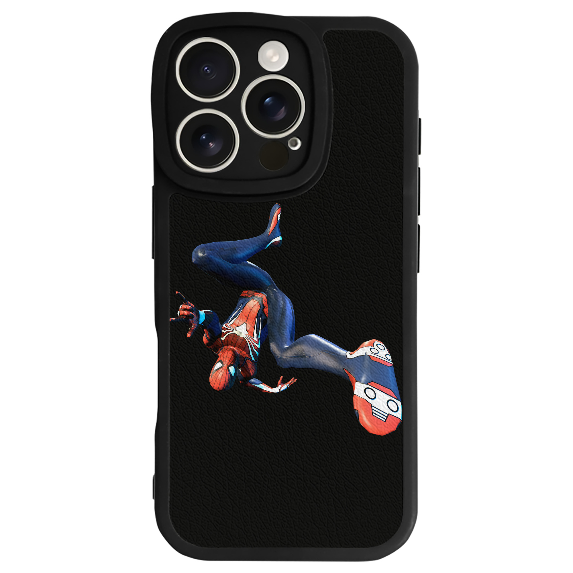 （画像用） Spider Man スパイダーマン 【iPhone 16シリーズ対応】シリコンスマホケース（レザー調） 材質：シリコン